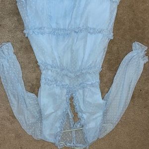 Blue long sleeve dress